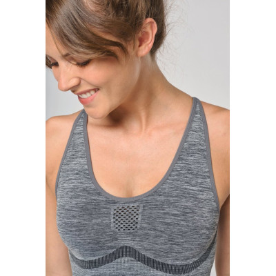 Ladies' seamless adjustable sports bra